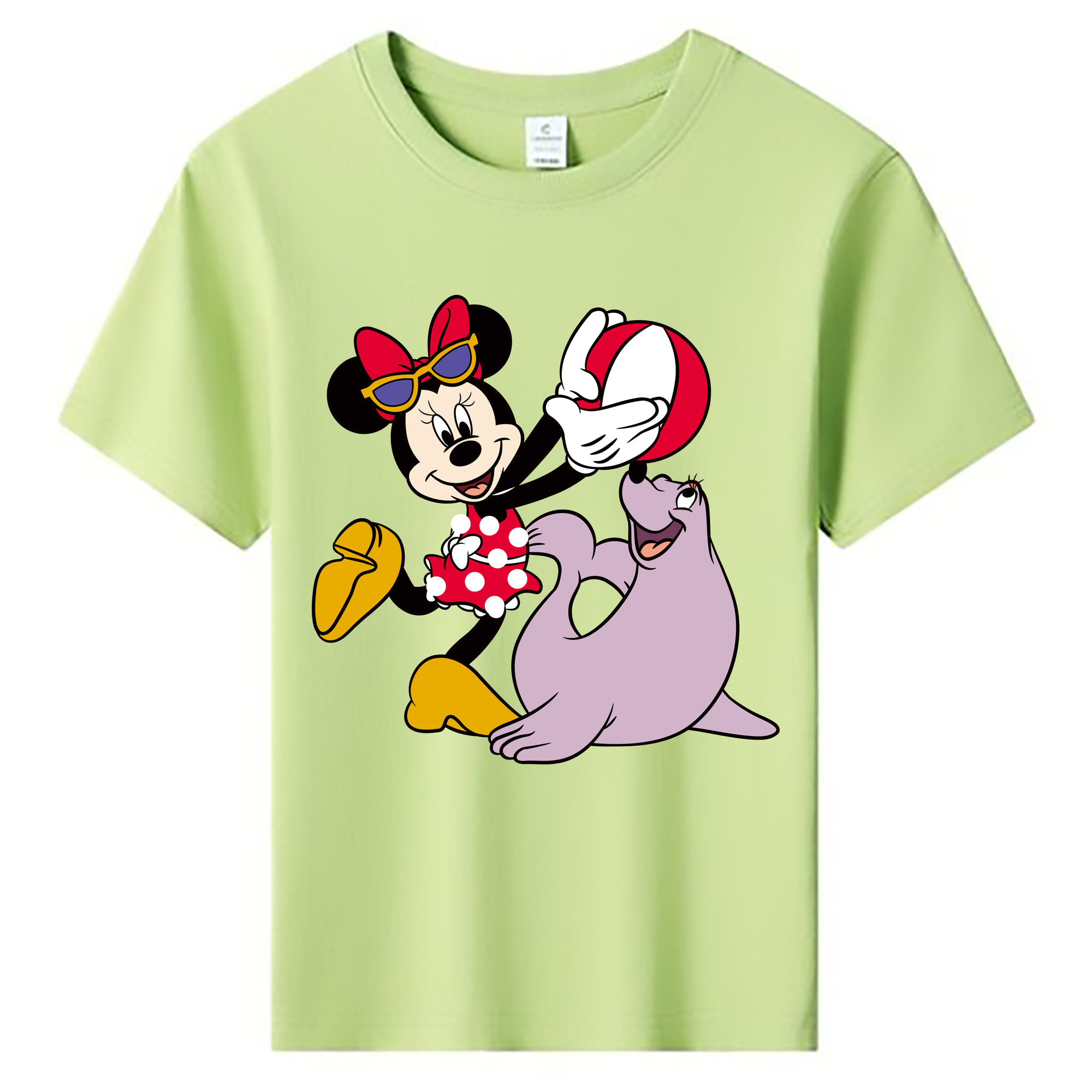 ミッキーマウス Mickey Mouse 綿100％キッズTシャツ（フロントプリント）